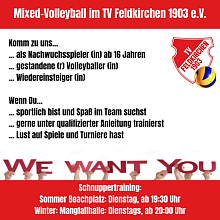 mixed volleyball wir suchen